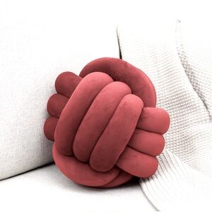 Burgundy Knot Pillows